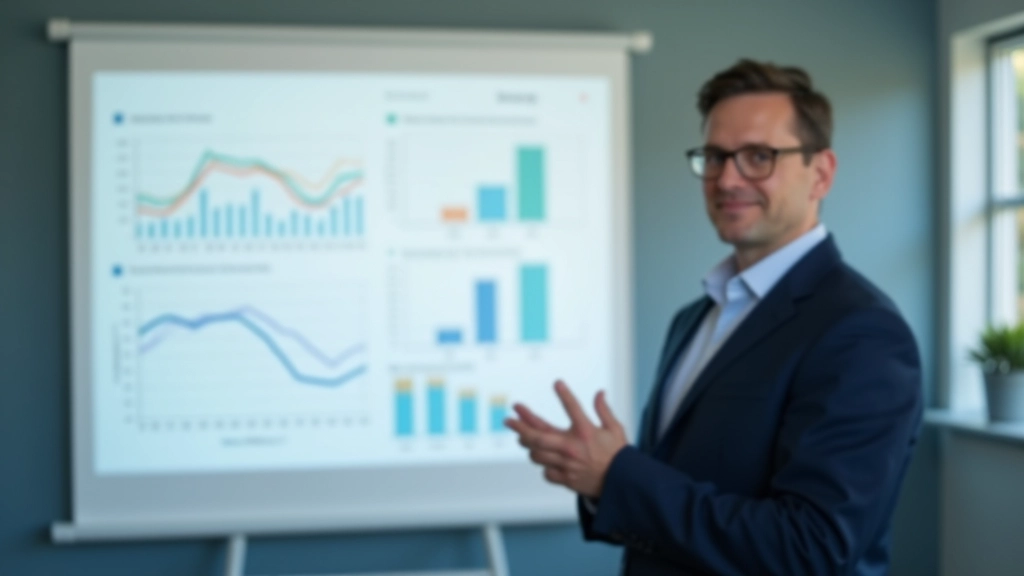 Économiste présentant l'analyse du PIB trimestriel sur tableau blanc avec graphiques détaillés